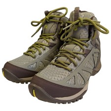 Merrell Waterproof Hiking Boots Womens Siren Sport Q2 Mid Gore Tex Green Uk 4