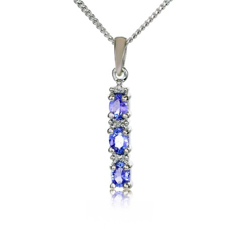 Natural tanzanite necklace - natural,