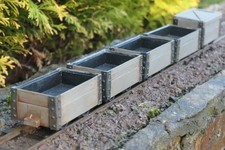5x narrow gauge quarry mining tub wagons 16mm scale garden railway SM32