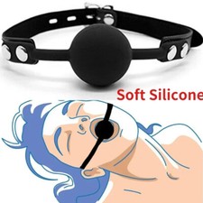 New Silicone Mouth Ball Gag Bondage Fetish Lockable Harness Restraints Sex Toys
