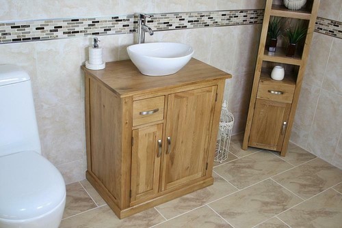 Bathroom vanity unit oak - bathroom,