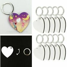 Heart Blank MDF Board Sublimation Printing Keyrings 10pcs For Heat Press Machine