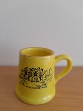 Vintage small yellow - yellow, ceramic