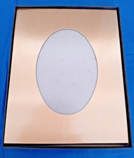 Vintage  Gold Metal Shadowbox Picture Photo Frame  Oval Mat 8x10  & Box