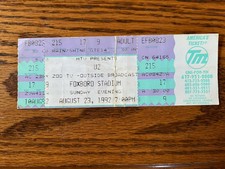 U2 Concert Ticket August 23 1992 Foxboro Stadium Rare