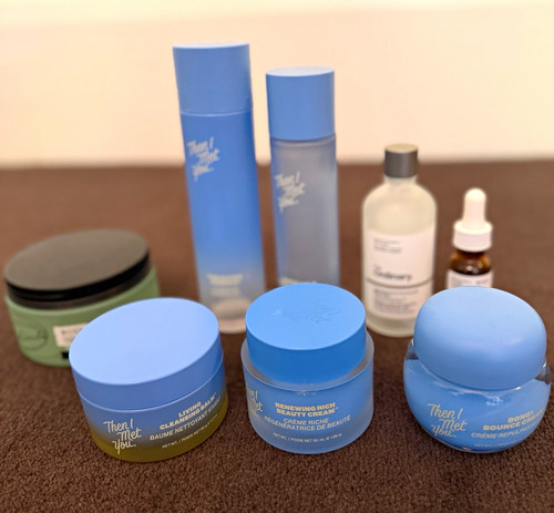 Empty skincare bottles - skincare, pots