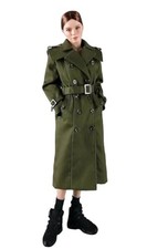Hiplay Whoho Toys 1/6 Scale Female Trench Coat, Everyday Outfit, Green, For Acti