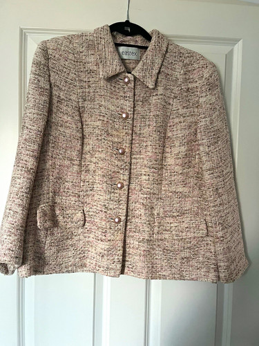 Eastex tweed jacket - jacket, beige/pink