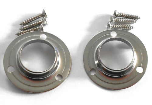 Pair chrome wardrobe - of, rail
