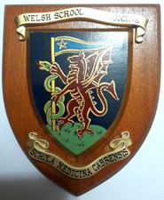 Welsh School of Medicine Mess Plaque or Shield Beautifully Hand Restored