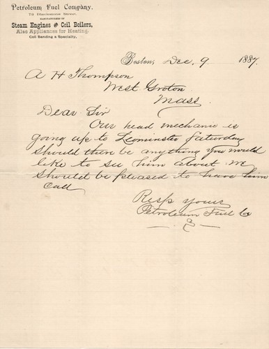 1887 petroleum fuel steam - fuel, co