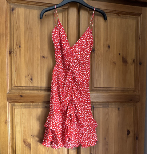 Zara red white floral - &,
