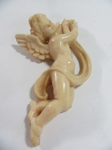 Vintage resin cherub angel - vintage,