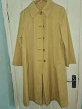 Vintage Ascot Model Trench Coat mac Size 16 mustard 