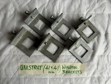 Unistrut Galvanised Window Brackets 41x41 Square 6 c/w Bolts Free Fast Delivery