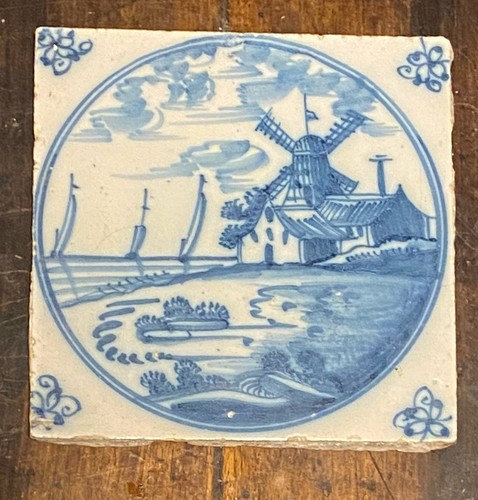 Dutch delft tile depicting - tile, a