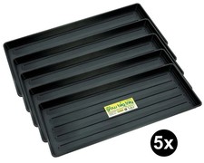 5x Value Black Plastic Growbag