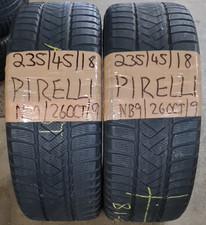 2 x 235 45 18 2354518 PIRELLI PART WORN WINTER TYRES
