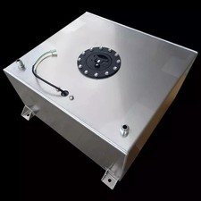 40 Litre Fuel Cell/tank With Sender Unit+ Foam AN10 Fitting , Polished Aluminium