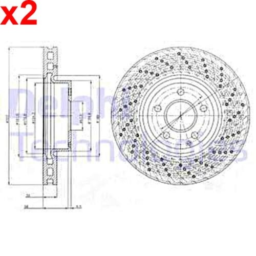 Delphi brake disc for - 2x,