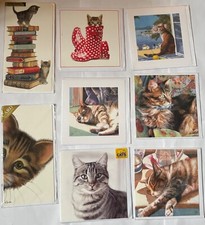 Tabby Cat Kitten birthday blank greetings card 9 designs to choose from