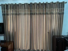 Brown curtains very good condition 87 1/2H x 113 wide x 2