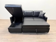 Reagan Black Faux Leather