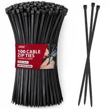 BLACK CABLE TIES ZIP NYLON