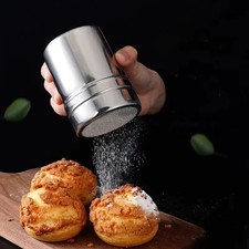 Stainless Steel Powder Icing Sugar Cocoa Chocolate Flour Duster Sifter Shaker