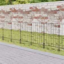 10 Panels Heavy Duty Dog Pet Playpen Barrier Garden Fence Yard Border Edging NEW