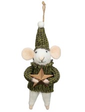 Felt Mouse In Hat & Jumper