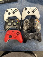 Job Lot Of 6 Asssorted Gaming Controllers All Faulty Parts Only, Sony, Microsoft