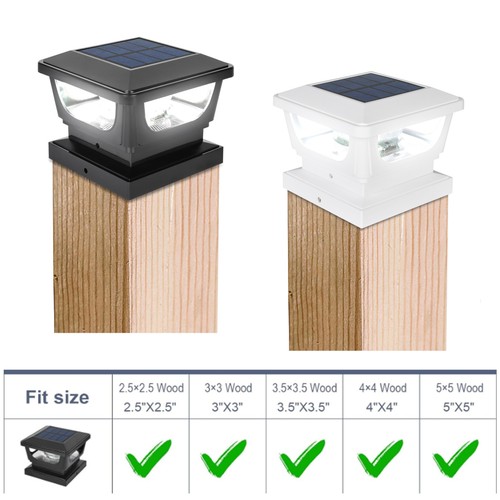 Solar post cap lights - solar, fence