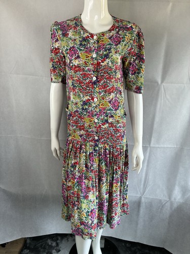 Vintage 80s floral - floral, drop