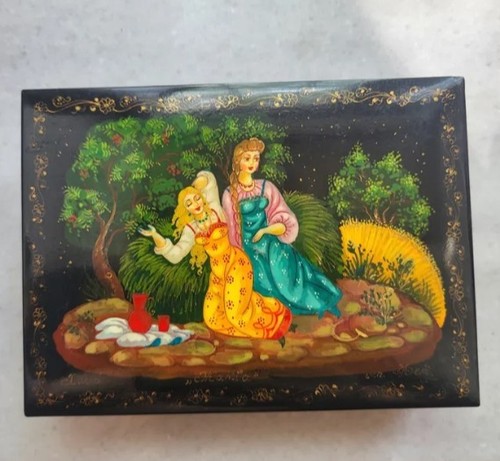Vintage russian lacquer box - russian,