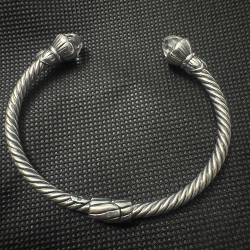 Cable cuff bracelet white - cable,