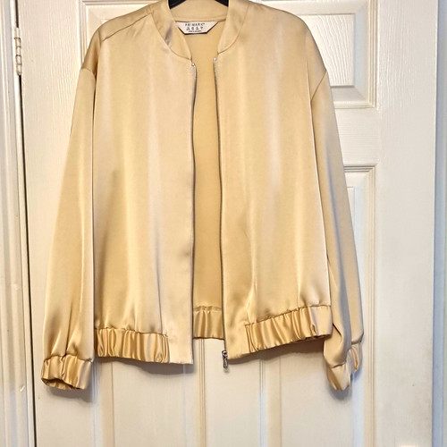 Primark beige satin bomber - primark,