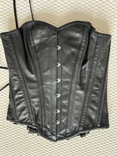 Black Leather Corset Size 22