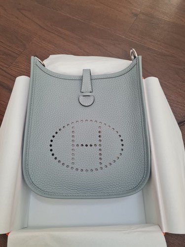 Hermes mini evelyne - mini, gris