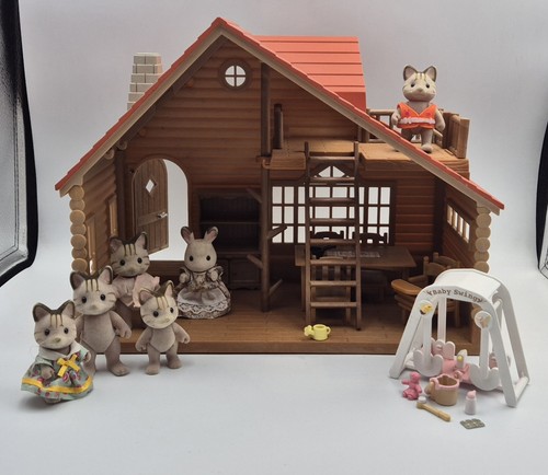 Sylvanian families log cabin - families,