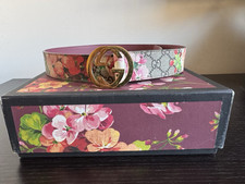 Gucci Blossom, Floral Pattern, Ladies Belt, Size 30 in