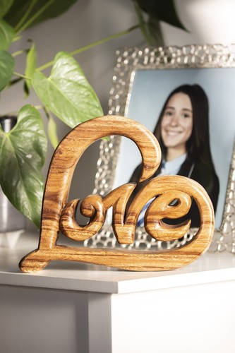 Carved wooden word art - carved,