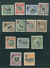 Liberia 1906 official overprint set of 13, MINT HR #O46-58 bird, elephant, hippo