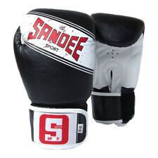 Sandee Sport Muay Thai Boxing Gloves Black Kick Sparring Mitts Bag Gloves K1