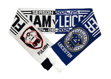 Fulham v Leicester City 24/08/2024 Match Scarf - Football Scarves & Memorabilia