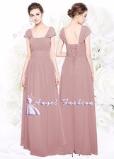 Chiffon scoop neck floor