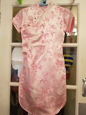 Girls Size 6 Years Pink Silk Chinese Style Dress