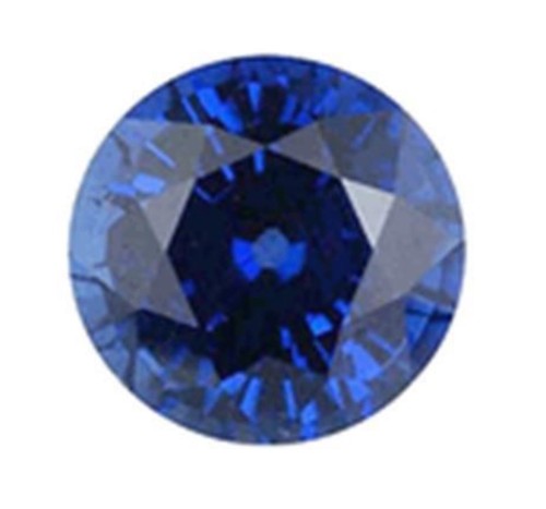 Natural dark blue sapphire - blue,