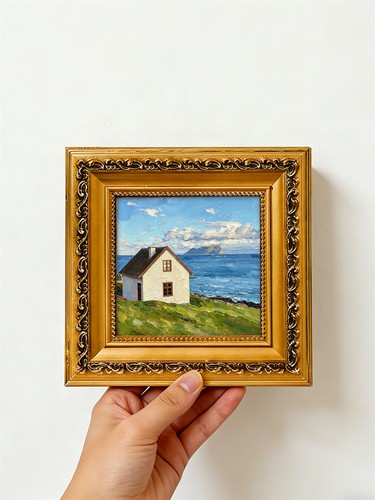 Coastal cottage art ocean - coastal,