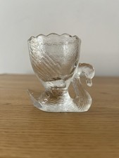 Vintage Glass Swan Egg Cup